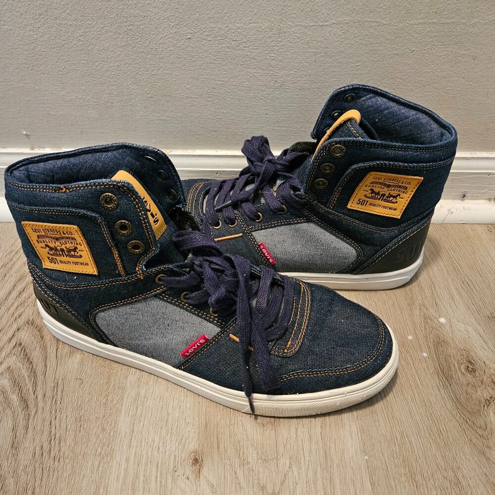 Levi 501 High Top Sneakers, Size 11, Mens, Pre Loved